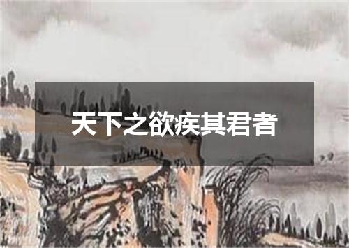 天下之欲疾其君者