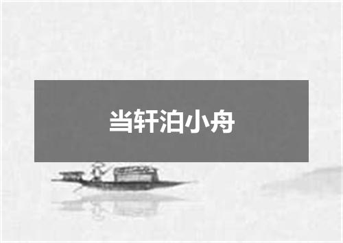 当轩泊小舟