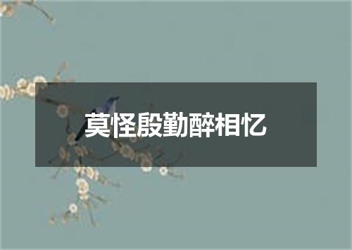 莫怪殷勤醉相忆