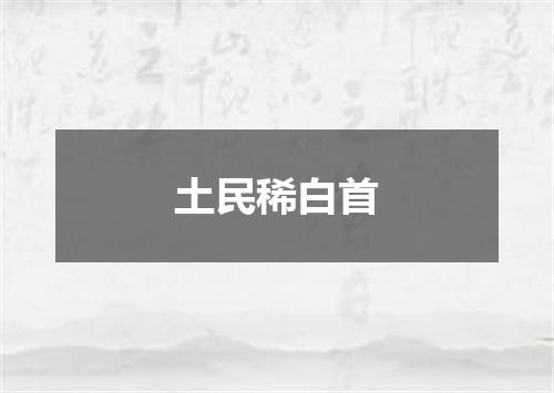 土民稀白首