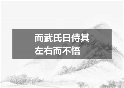 而武氏日侍其左右而不悟