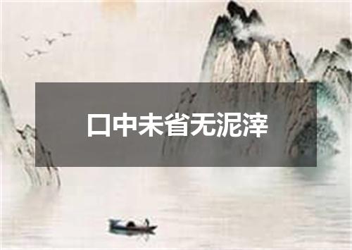 口中未省无泥滓