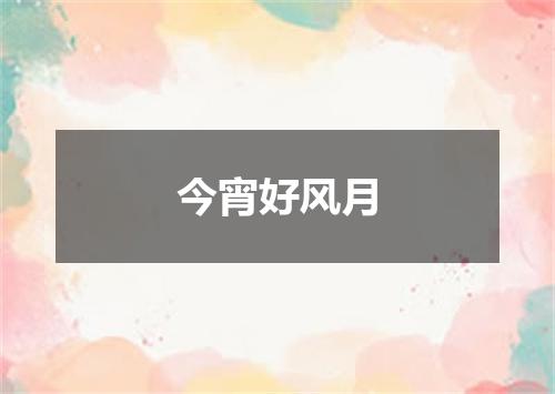 今宵好风月