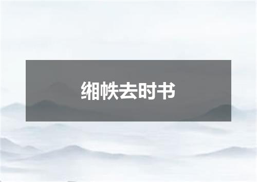 缃帙去时书