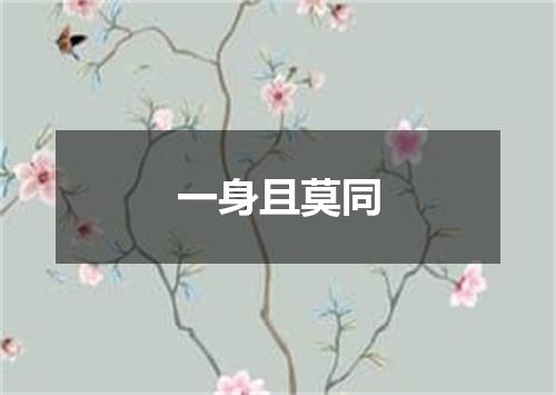 一身且莫同