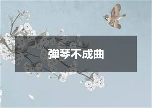 弹琴不成曲