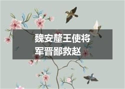 魏安釐王使将军晋鄙救赵