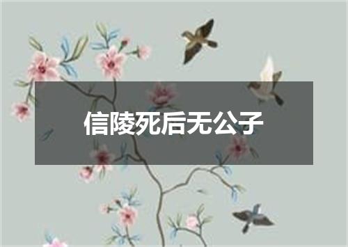 信陵死后无公子