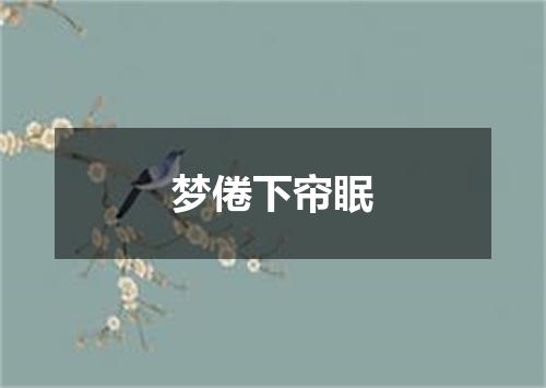 梦倦下帘眠