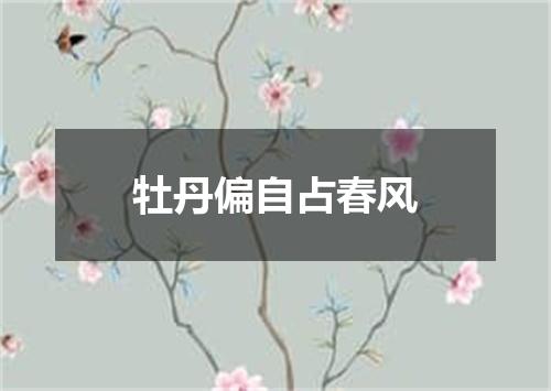 牡丹偏自占春风