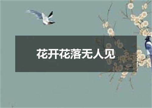 花开花落无人见