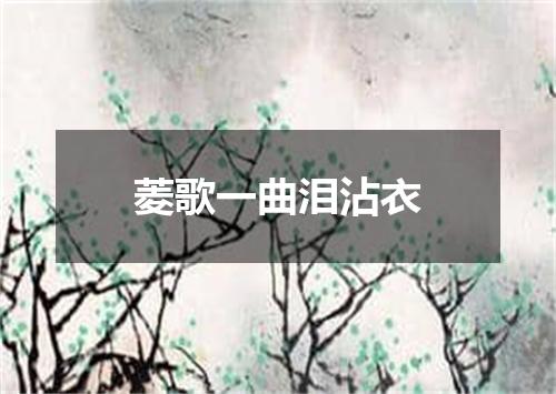 菱歌一曲泪沾衣