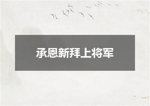 承恩新拜上将军