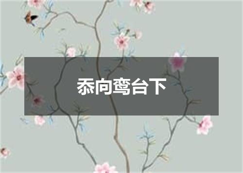 忝向鸾台下