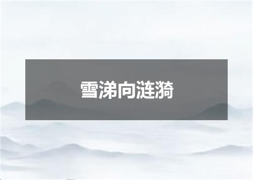 雪涕向涟漪