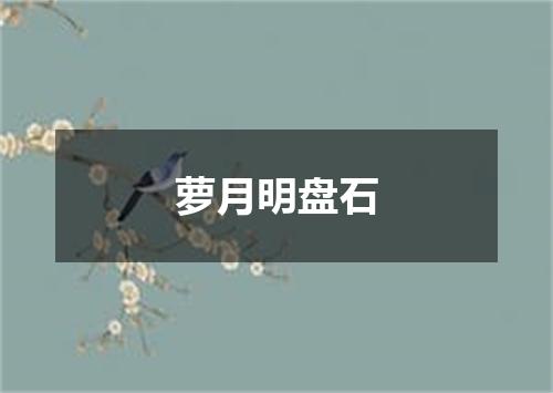 萝月明盘石