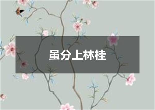 虽分上林桂