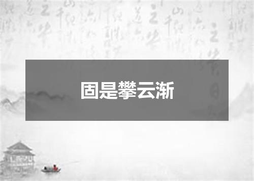 固是攀云渐