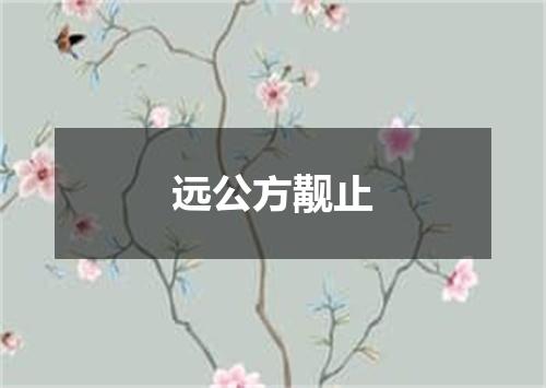 远公方觏止