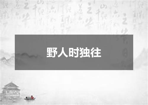 野人时独往