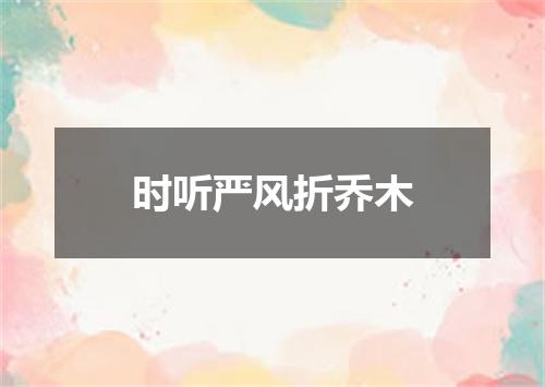 时听严风折乔木