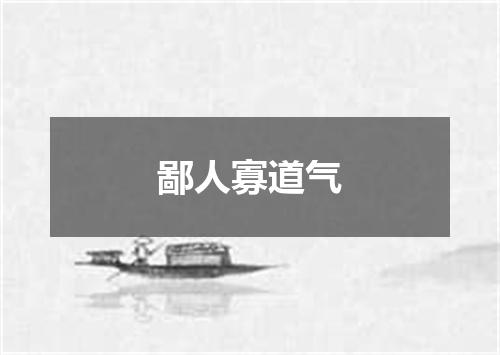 鄙人寡道气