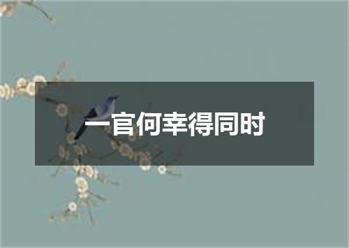 一官何幸得同时