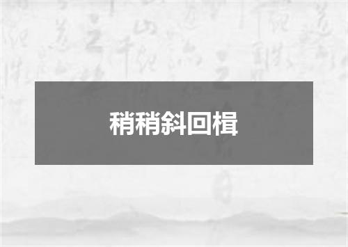 稍稍斜回楫