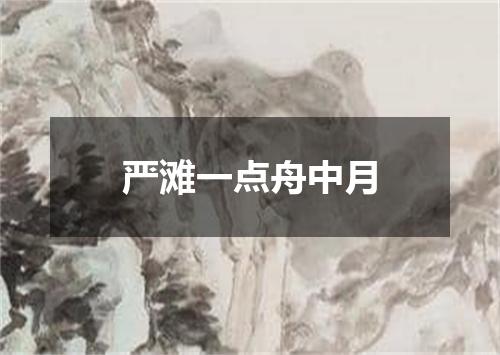 严滩一点舟中月