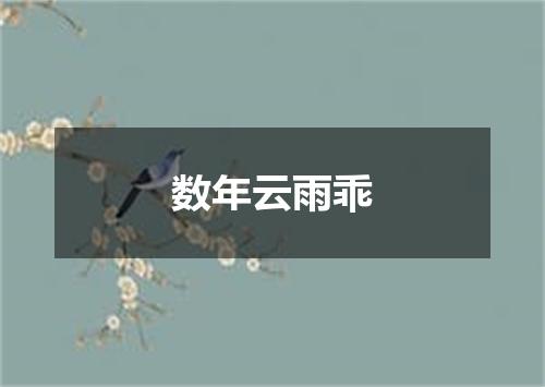 数年云雨乖