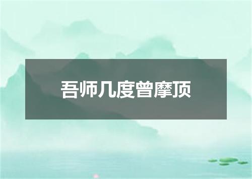 吾师几度曾摩顶