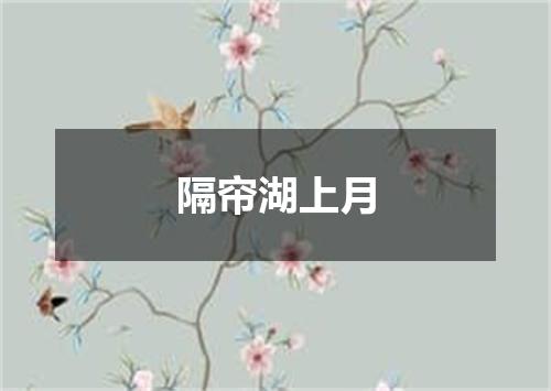 隔帘湖上月