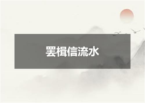 罢楫信流水