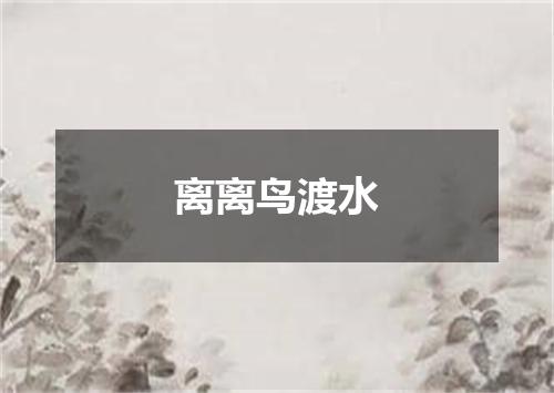 离离鸟渡水