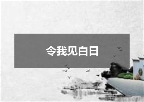 令我见白日