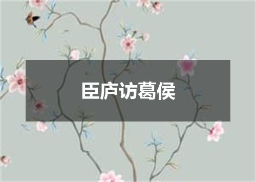 臣庐访葛侯