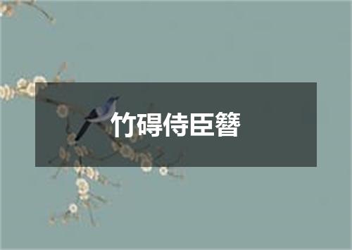 竹碍侍臣簪