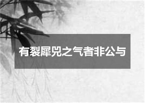 有裂犀兕之气者非公与