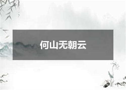 何山无朝云