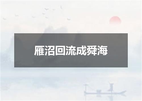 雁沼回流成舜海