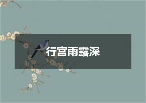 行宫雨露深