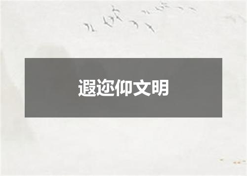 遐迩仰文明