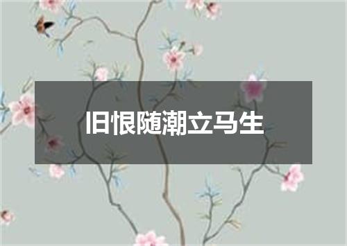 旧恨随潮立马生