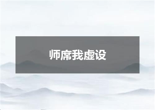 师席我虚设