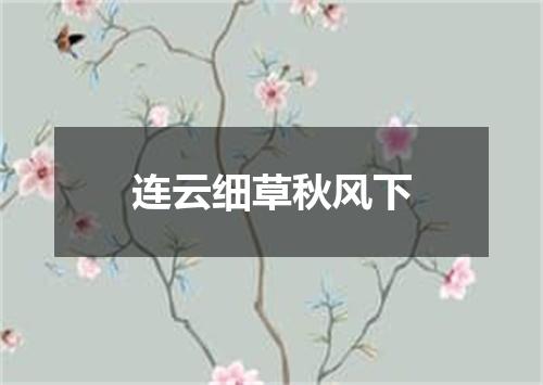 连云细草秋风下