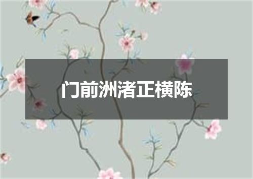 门前洲渚正横陈