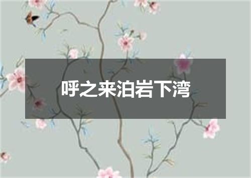 呼之来泊岩下湾