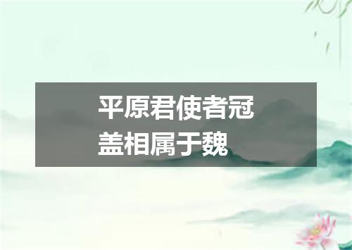 平原君使者冠盖相属于魏