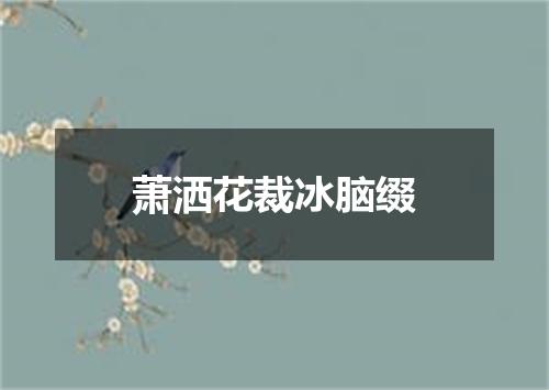 萧洒花裁冰脑缀