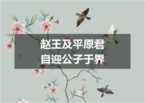 赵王及平原君自迎公子于界